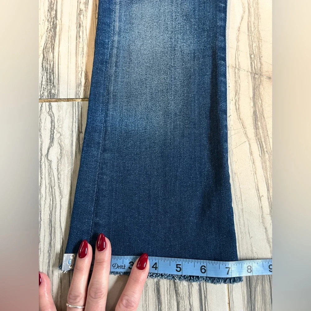 MOTHER The Hustler Ankle Fray in Home Movies High Rise Cropped Flare Jeans - Picture 13 of 16
